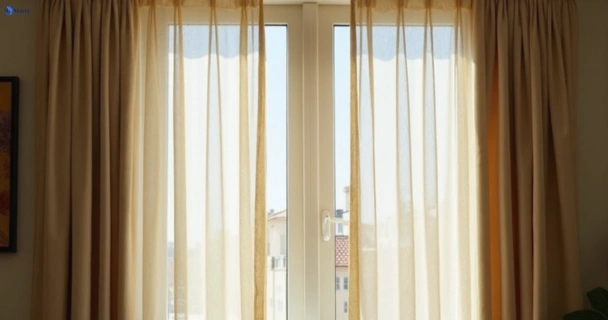 Dusty and dull curtains in carnes-hill-nsw before steam cleaning